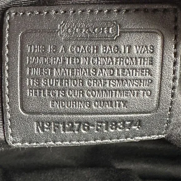 Coach Addison Tote Black Leather Diaper Bag Satchel Shoulder Crossbody F18374 - Picture 10 of 15